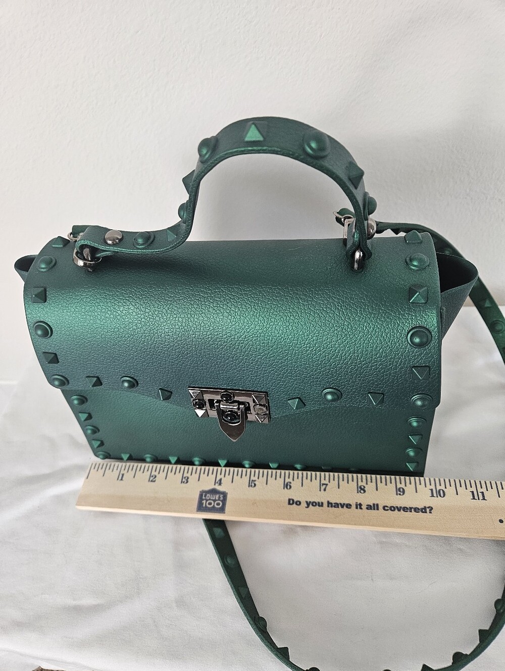Studded Green Jelly Purse - Picture 9 of 10
